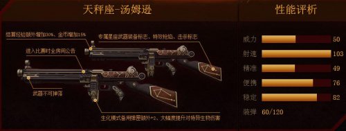 火线精英星座武器天秤座汤姆逊属性介绍