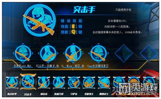 火线精英兵种模式十大角色解析