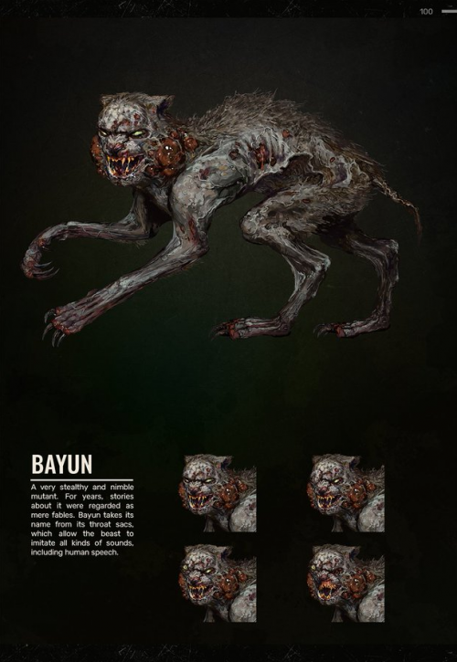 《潜行者2》猫形怪物概念图公布 面目狰狞，造型吓人
