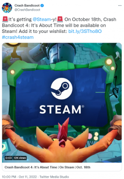 《古惑狼4》Steam版10月18日正式推出 商店页面已上线