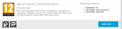 《帝国时代2决定版》Xbox版通过PEGI评级 或即将公布