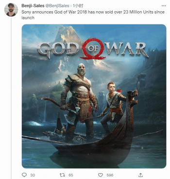 《战神4》全球销量超过2300万份 PC版约卖出300万份