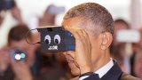 奥巴马体验虚拟现实 大为惊叹