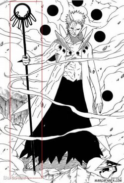 这里有张六道仙人与十尾的图片.这时的六道并没有成为十尾人柱力.