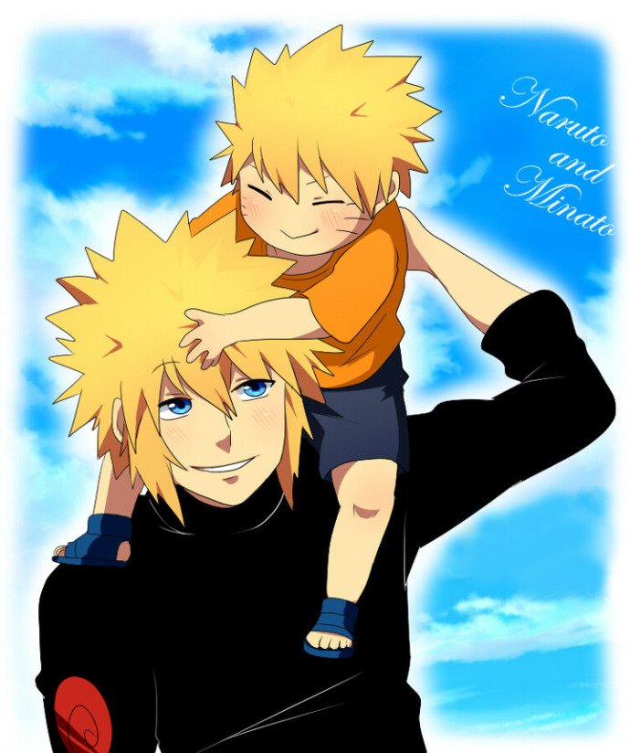 火影忍者萌图鸣人父子